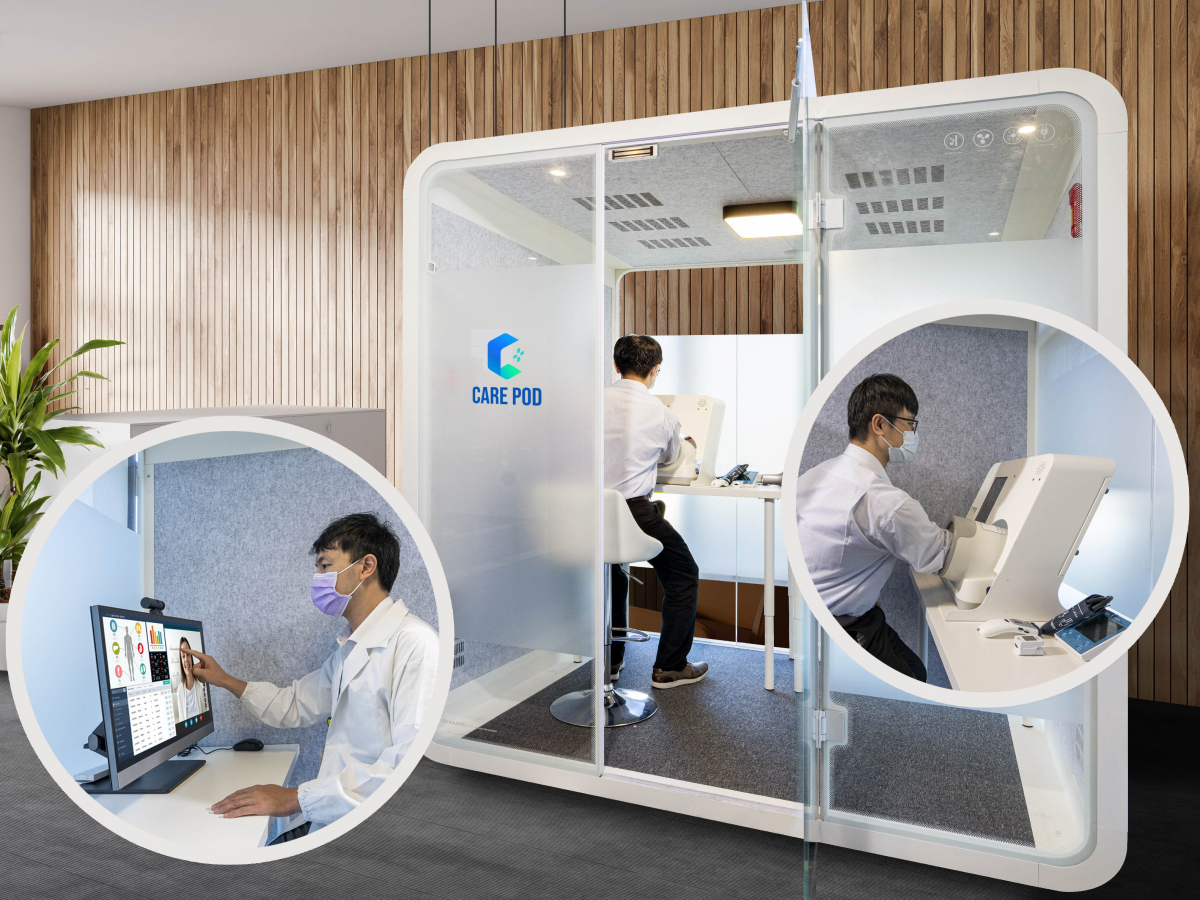 达擎于医疗科技展中展出＂远距诊疗舱＂，以因应医疗数字化及社会高龄化趋势下、复诊及慢性病患等族群对于远距看诊需求逐渐升高所推出的创新整合方案。多功能合一、高隐私性的远距诊疗舱可根据病患端与医师端的不同需求，提供弹性化及客制化功能，节省医生和病患的精力及时间