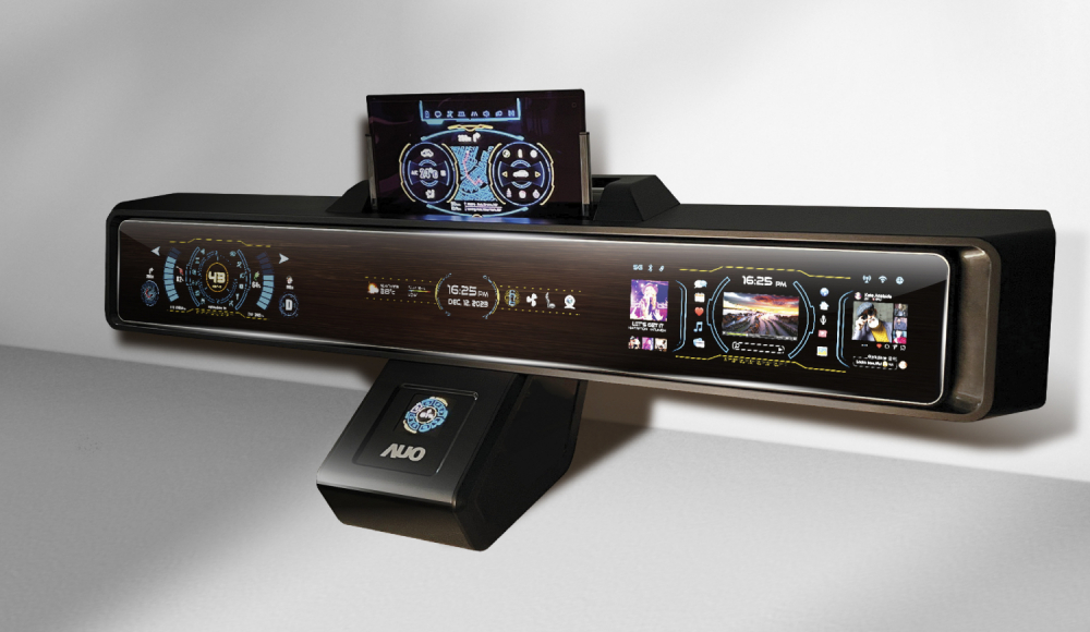 米兰·(milan)Micro LED沉浸式车舱显示方案结合 可卷式、可伸缩的Micro LED应用并可呈现不同的质感纹路，展现人性化设计