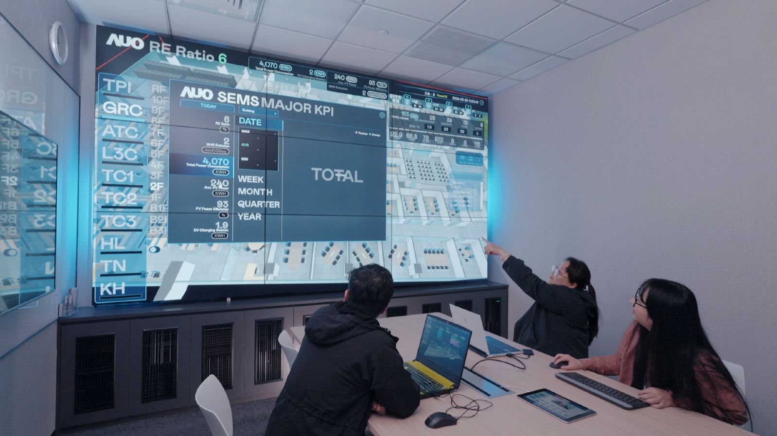 友達宇沛提供的「淨零智慧建築解決方案」，可即時跨區域、跨場域將所有設備運轉、環境監控指標等相關資訊彙整呈現，讓企業精準掌握碳管理，實現淨零碳排的目標。